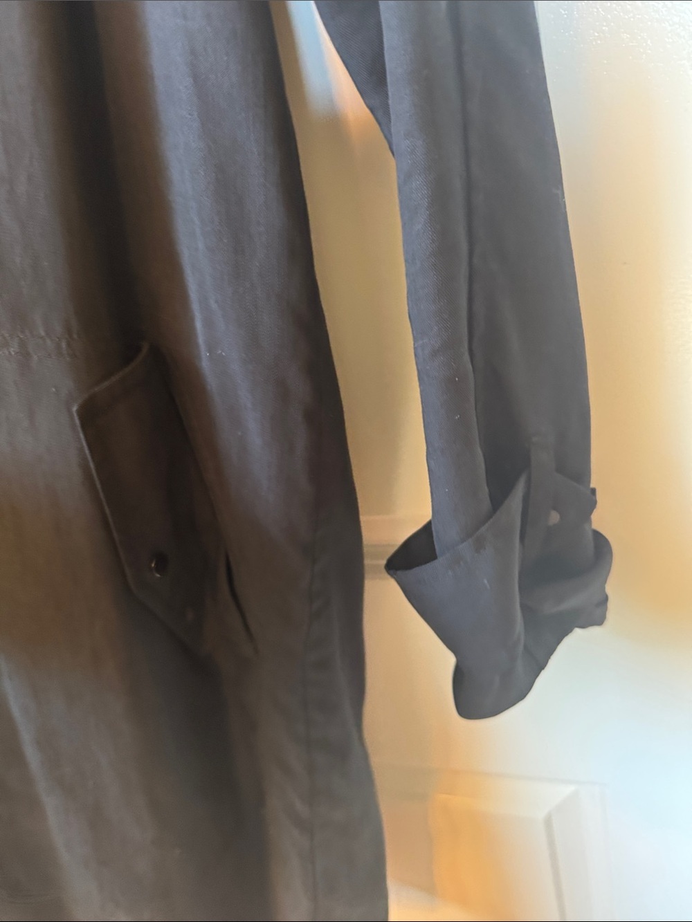 Aritzia Babaton Black Longline Open-Front Duster - Picture 3 of 11